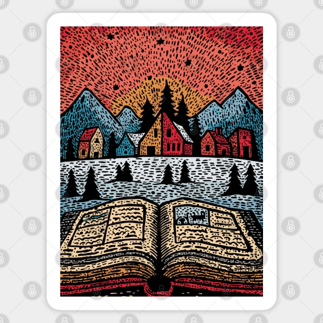 Open Book Fantasy World | A Reader's Escape Sticker by TuncGK